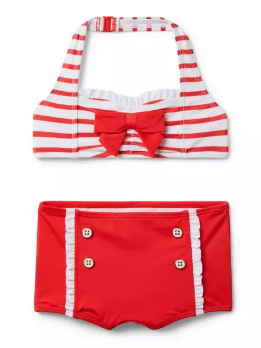 Janie & Jack Retro Striped Girl’s Bathing Suit